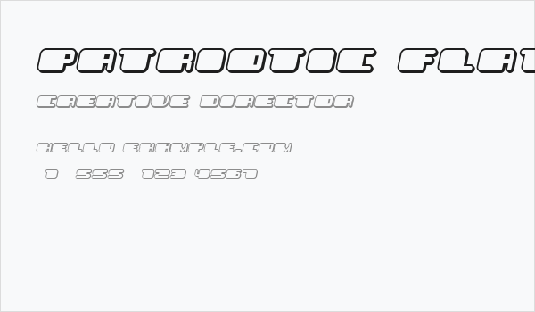 Patriotic Flat Italic Business Card