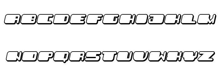 Patriotic Flat Italic Font LOWERCASE