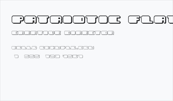 Patriotic Flat Regular Business Card