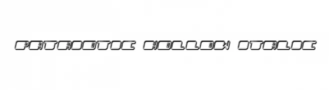 Patriotic Hollow Italic  font caratteri gratis