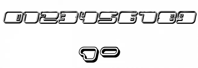 Patriotic Hollow Italic Font OTHER CHARS