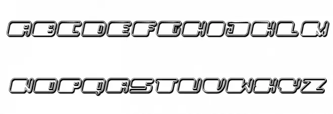 Patriotic Hollow Italic Шрифта ВЕРХНИЙ