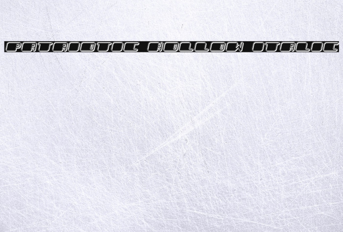 Patriotic Hollow Italic Example 1