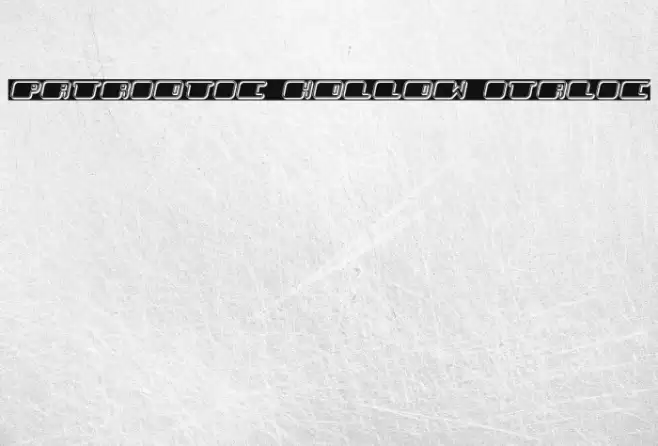 Patriotic Hollow Italic Font examples