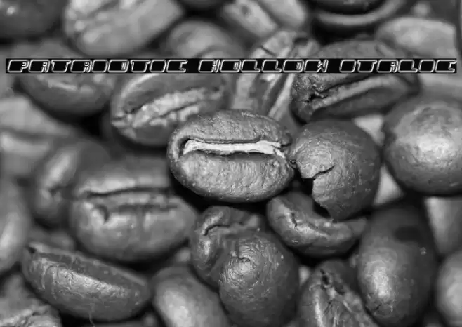 Patriotic Hollow Italic Font examples