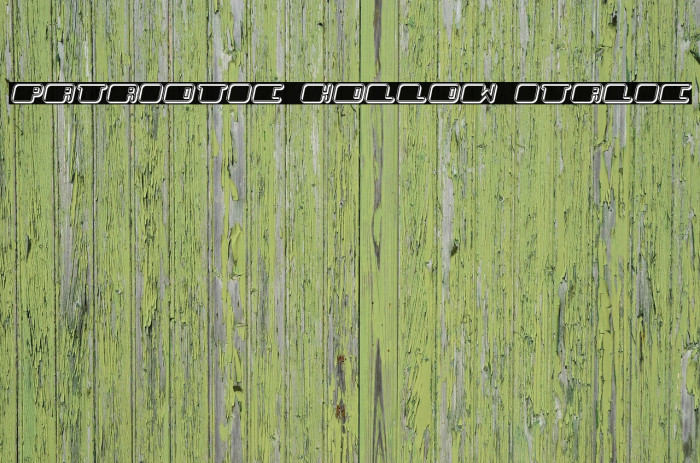 Patriotic Hollow Italic Example 3