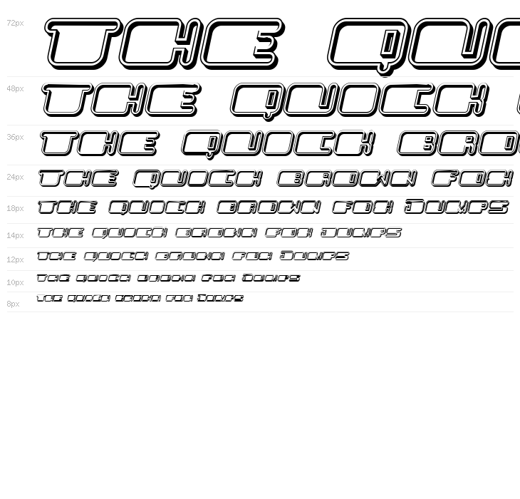 Patriotic Hollow Italic Waterfall