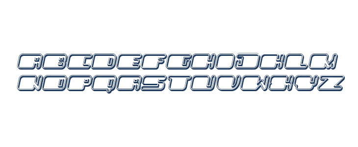 Patriotic Hollow Italic Lowercase