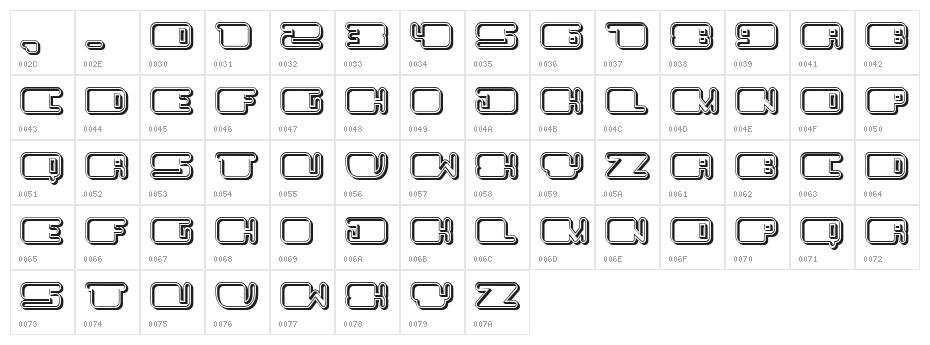 Patriotic Hollow Regular Character Map