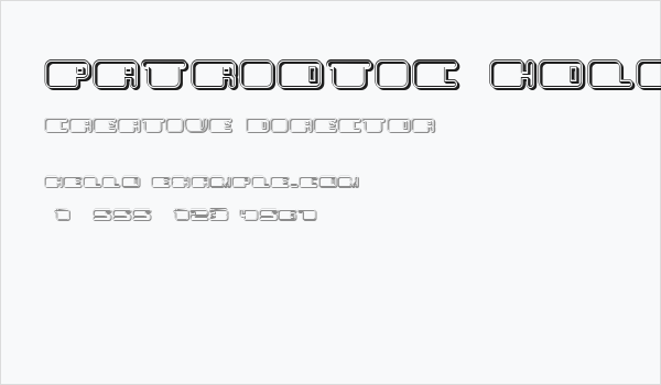 Patriotic Hollow Regular Business Card