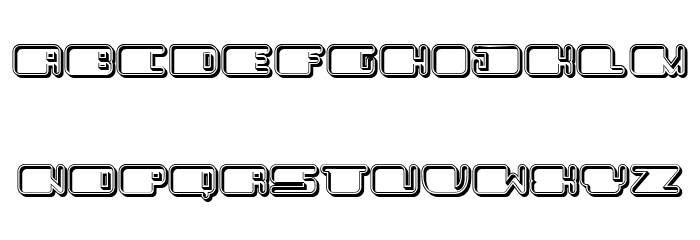 Patriotic Hollow Regular Font LOWERCASE