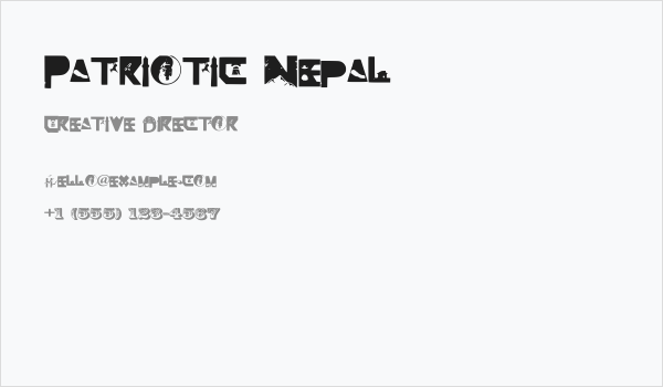 Patriotic Nepal Business Card