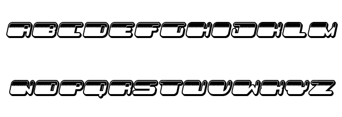 Patriotic No Stars Inverted Italic Font LOWERCASE