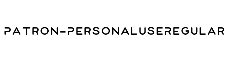 Patron - Personal Use Regular  नि: शुल्क फ़ॉन्ट्स डाउनलोड