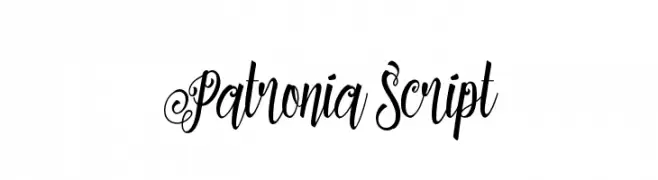 Patronia Script  フリーフォントのダウンロード