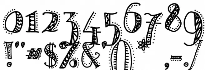 Patterns & Dots Schriftart Anderer Schreiben
