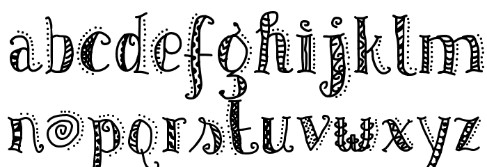 Patterns & Dots Schriftart Kleinbuchstaben