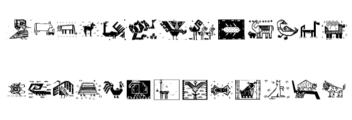 PatternsAnimals Font LOWERCASE