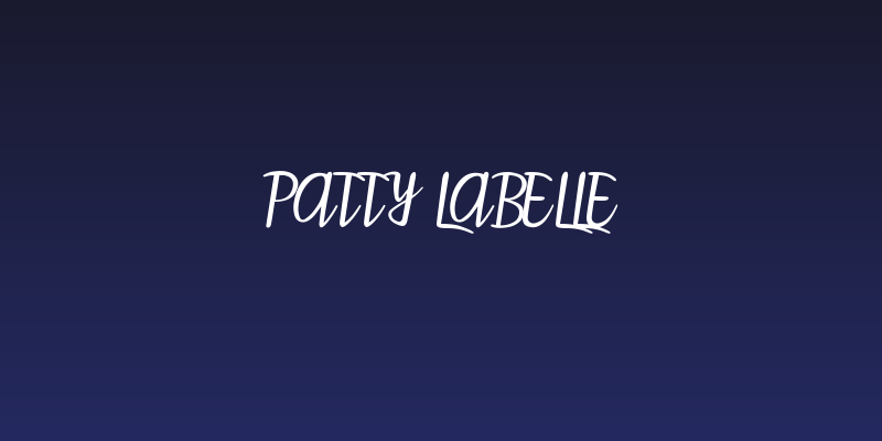 Patty LaBelle Social Header