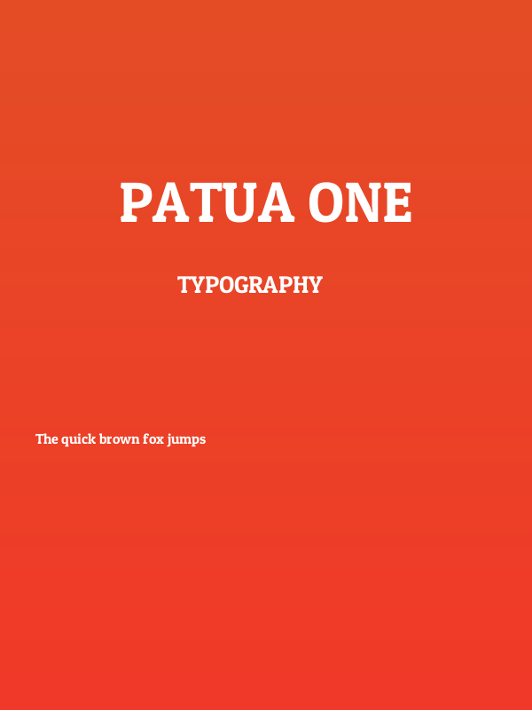 Patua One Poster