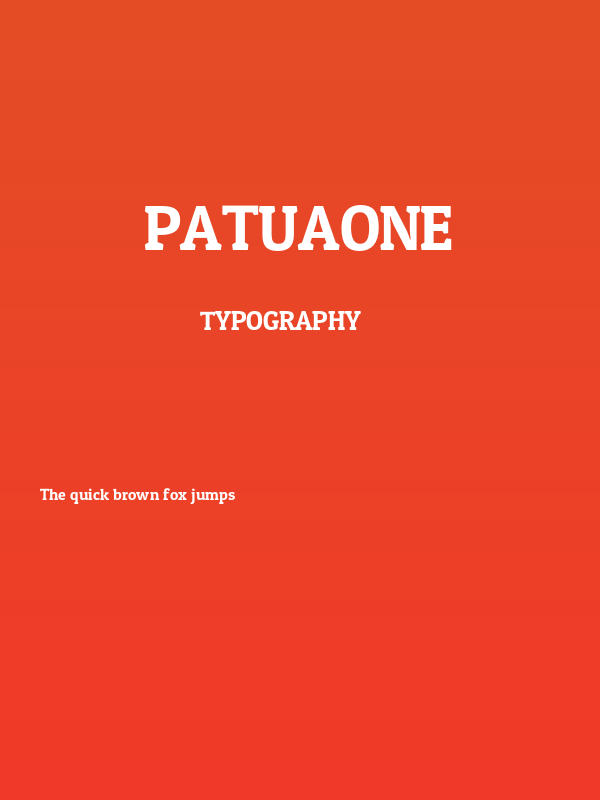 PatuaOne Poster