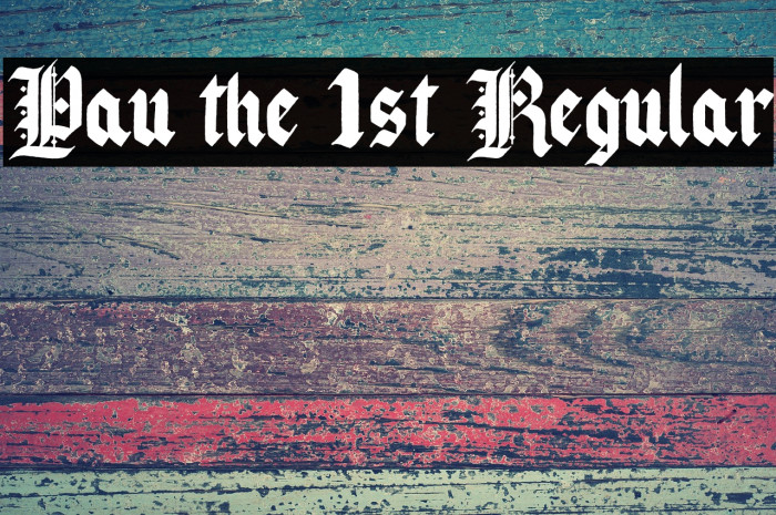 Pau the 1st Regular Example 1