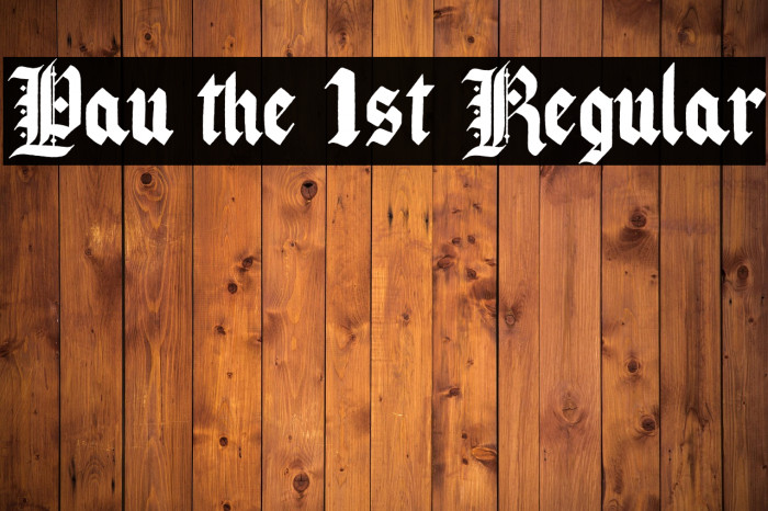 Pau the 1st Regular Example 2