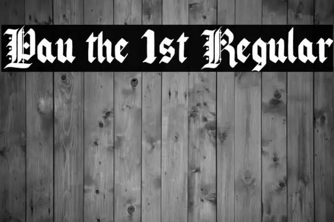 Pau the 1st Regular Font examples