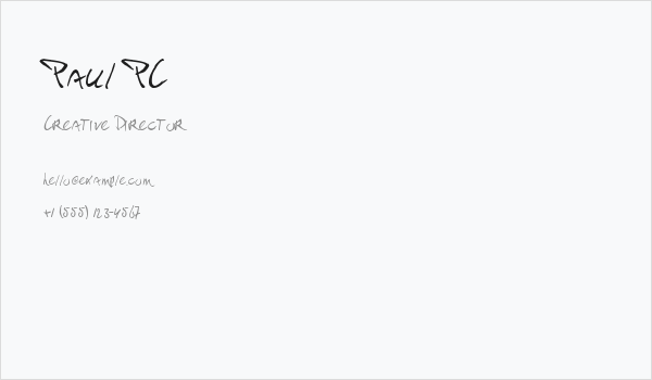 Paul PC Business Card