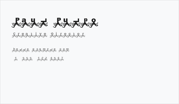 Paul Pulpo Business Card