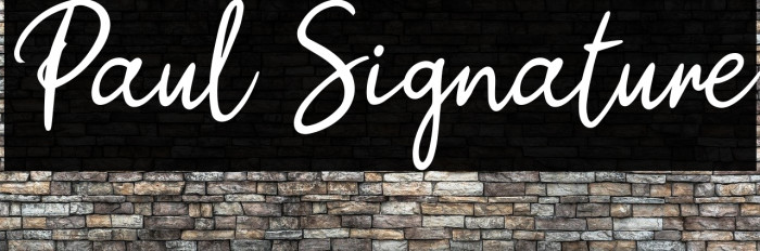 Paul Signature Font examples
