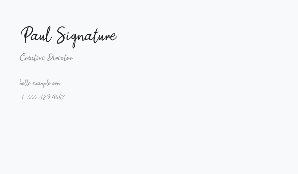 Paul Signature Business Card