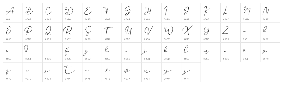 Paulina Free Character Map
