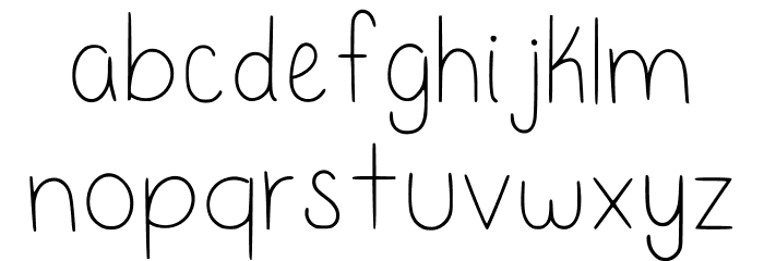 Paulina Reds Regular Font LOWERCASE