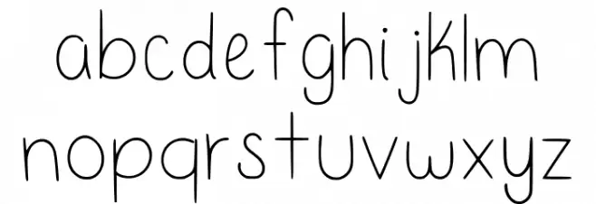 Paulina Reds Regular Font LOWERCASE