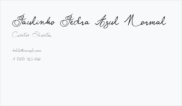 Paulinho Pedra Azul Normal Business Card