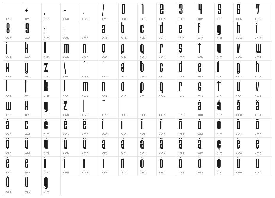 Paulistana Ipe Regular Character Map