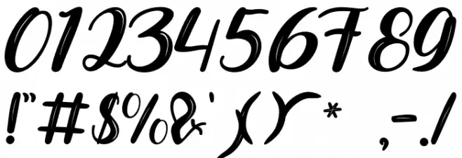Paulline フォント その他の文字