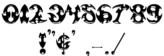Pauls 3-D Tribal Font OTHER CHARS