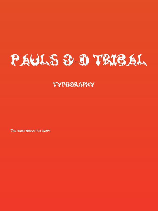 Pauls 3-D Tribal Poster