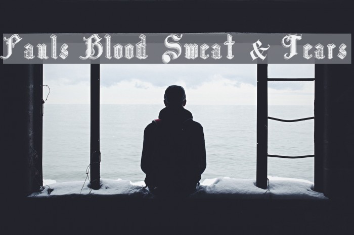 Pauls Blood Sweat & Tears Font examples
