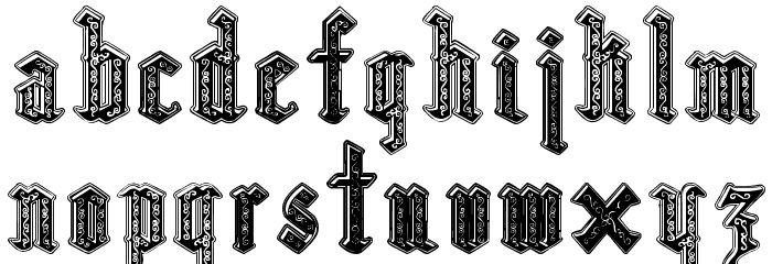 Pauls Blood Sweat & Tears Font LOWERCASE