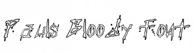 Pauls Bloody Font  لخطوط تنزيل