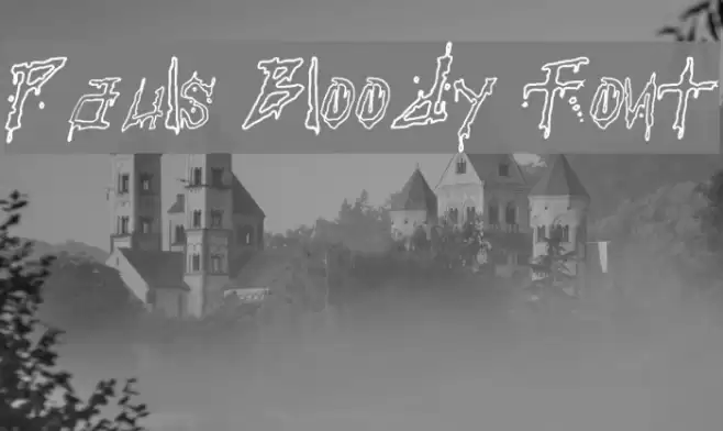 Pauls Bloody Font Font examples