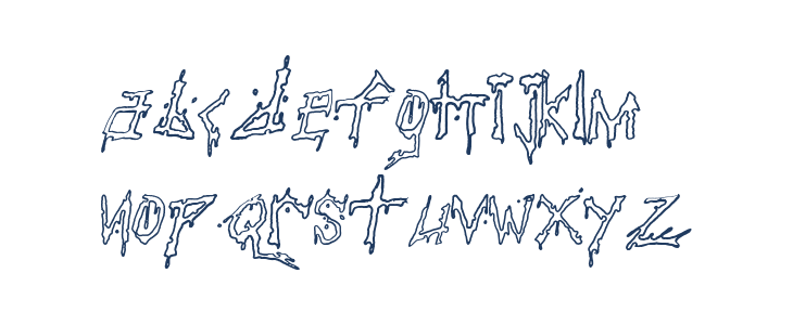 Pauls Bloody Font Lowercase