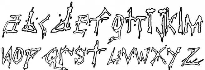 Pauls Bloody Font Caratteri MINUSCOLO
