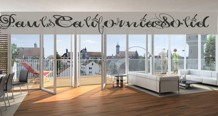 Pauls California Solid Font examples