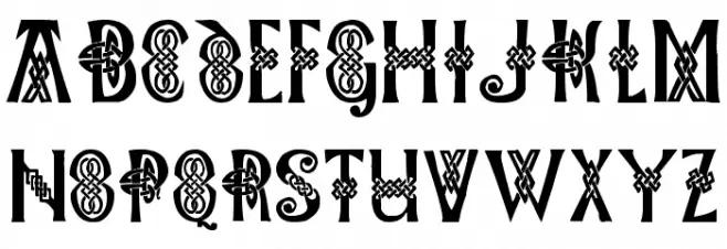 Pauls Celtic Font 1 Шрифта ВЕРХНИЙ