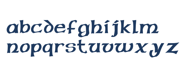 Pauls Celtic Font 1 Lowercase