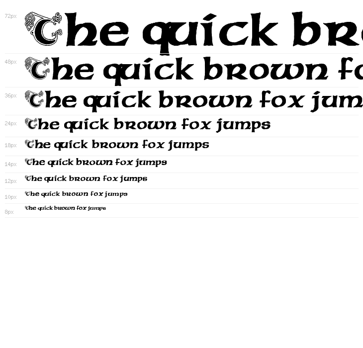 Pauls Celtic Font 2 Waterfall